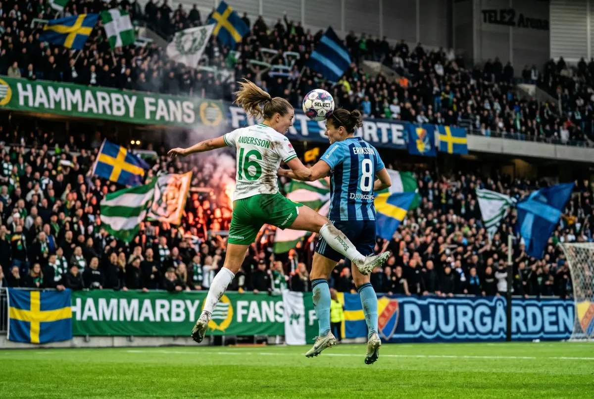 Damallsvenskan derby med fullsatt arena